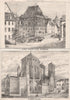 Albert Dürer's House, Nüremberg; S. Gereon Cologne. Germany 1875 old print
