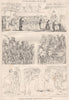 Tuscan & Paduan paintings XVth. Century. Italy 1876 old antique print picture