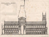 Proposed Cathedral, Manchester, Longitudinal section; R.H. Carpenter Archt 1876