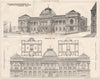 Design for a Natural History Museum by Bernard Smith, Architect 1876 old print