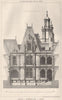 Hotel d'Écoville, Caen. Calvados 1875 old antique vintage print picture