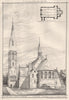 St Peter's Church, Aintree, Liverpool; Bell & Roper Architects 1876 old print