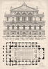 Design for a concert room by Alfred Reading, Architect 1876 old antique print