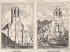 Manton, Rutland; Little Casterton, Rutland 1876 old antique print picture