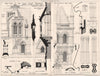 New Town Hall, Albert Square, Manchester; oriel & angle gable 1876 old print