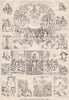 Albert Dürer, Hans Holbein and Lucas Cranach. Germany 1876 old antique print