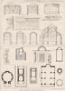 Early Christian architecture Pl. I. Churches 1876 old antique print picture