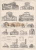 Early Christian architecture PL. 4. Churches 1876 old antique print picture