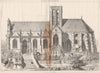 Église de Vetheuil. Val-d'Oise 1876 old antique vintage print picture