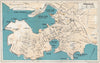 PIRAEUS. Vintage town city map plan. Greece 1967 old vintage chart