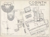 CORINTH vintage ground plan. Greece 1967 old vintage map chart