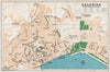 THESSALONIKI (Salonika) vintage town city map plan. Greece 1967 old