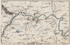 MELROSE DISTRICT. Vintage map plan. Galashiels Abbotsford Tweed. Scotland 1959