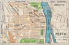 PERTH. Vintage town city map plan. Scotland 1959 old vintage chart