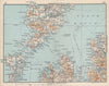 HEBRIDES WESTERN ISLES. Lewis North Uist Skye. Vintage map plan. Scotland 1959