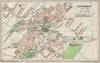 CANTERBURY. Vintage town city map plan. Kent 1957 old vintage chart