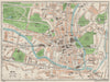 BATH. Vintage town city map plan. Somerset 1957 old vintage chart