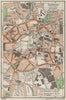 COVENTRY. Vintage town city map plan. Warwickshire 1957 old vintage chart