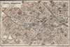 CENTRAL BIRMINGHAM. Vintage town city map plan. Warwickshire 1957 old