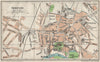 HEREFORD. Vintage town city map plan. Herefordshire 1957 old vintage chart