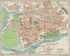 CHESTER. Vintage town city map plan. Cheshire 1957 old vintage chart