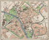 YORK. Vintage town city map plan. Yorkshire 1957 old vintage chart