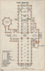 YORK Minster vintage floor plan. Yorkshire 1957 old vintage map chart