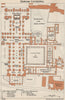 DURHAM cathedral vintage floor plan.  1957 old vintage map chart