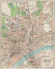 NEWCASTLE-ON-TYNE. Vintage town city map plan. Northumberland 1957 old