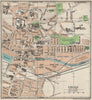 LINCOLN. Vintage town city map plan. Lincolnshire 1957 old vintage chart