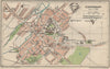 CANTERBURY. Vintage town city map plan. Kent 1939 old vintage chart