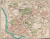 EXETER. Vintage town city map plan. Devon 1939 old vintage chart