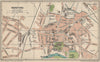 HEREFORD. Vintage town city map plan. Herefordshire 1939 old vintage chart