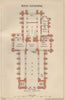 RIPON cathedral vintage floor plan. Yorkshire 1939 old vintage map chart
