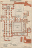 DURHAM cathedral vintage floor plan.  1939 old vintage map chart