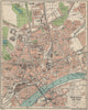 NEWCASTLE-ON-TYNE. Vintage town city map plan. Northumberland 1939 old