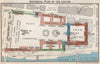 LOUVRE. Showing historical development 1578-1878. Vintage map plan. Paris 1960