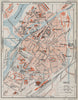 METZ. Vintage town city ville map plan carte. Moselle 1930 old vintage