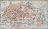 STRASBOURG. plan carte d'ensemble. Vintage town city ville map. Bas-Rhin 1930