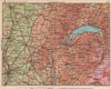 GENEVA GENÈVE GENF environs. Lyons Huate-Savoie Jura Ain Vaud 1930 old map