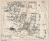 PALATINE HILL Collis Palatium Palatino. Vintage ground plan. Rome Roma 1956 map