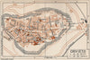ORVIETO. Vintage town city map plan. Pianta mappa città. Italy 1956 old
