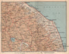 UMBRIA. Perugia Ancona Rimini Arezzo. Italy 1956 old vintage map plan chart