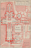 WESTMINSTER ABBEY. Vintage ground plan. London 1951 old vintage map chart
