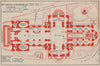 ST PAUL'S CATHEDRAL ground plan. London 1951 old vintage map chart