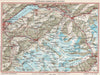 INTERLAKEN-GRINDELWALD-GLETSCH. Brienz Axalp Jungfrau Wengen Mürren 1963 map