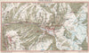 GRINDELWALD ENVIRONS. Wengen Faulhorn Lauterbrunnen. Vintage map plan 1963