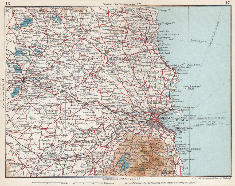 LEINSTER. Dublin Kildare Westmeath Meath Wicklow. Vintage map plan. Ireland 1962