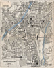 INNSBRUCK antique town city Stadtplan. Austria. Österreich 1954 old map