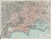 NAPOLI NAPLES vintage town city pianta della città. Italy 1958 old vintage map